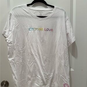 Teddy The Dog Women’s Pastel Choose Love T Shirt Size XXL
